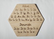 Tablice edukacyjne alfabet sklejka