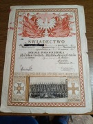 80 Pułk Piechoty Słonim świadectwo i zdjęcie