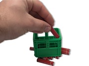 zielony koszyk na baterie AAA organizer w kształcie skrzynki