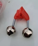 Dzwoneczek wędkarski podwójny - czerwony 