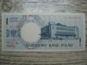 BANKNOT MIASTA POLSKIE 1 ZŁOTY 1990 ROK GDYNIA UNC