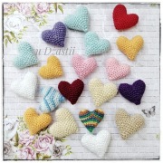 Mini serduszko szydełkowe serce do kartek