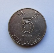 5 Dolarów 2013 r.  Hong Kong
