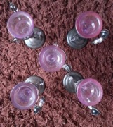 Zestaw 5 kieliszków rytualnych z fioletowego szkła – czakra korony