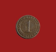 Moneta 1 reichsfenig 1924 "G", Niemcy