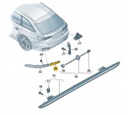 Odblask zderzaka Audi a6 c8 str L