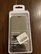 Etui telefon Samsung Galaxy S6 ClearView Standing Cover Złoty srebrny chrom
