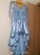 Piękna SUKNIA WESELNA - karnawałowa błękitna