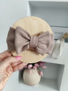 Opaska z prążka beżowa 