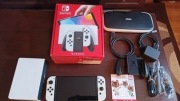 Nintendo Switch OLED biała + karta 512gb + Futerał