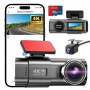 Wideorejestrator Dash CAM 4K WiFi 64GB Night Vision WDR 170° 140°