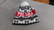 Czapka zimowa z pomponem kibica Polski patriotyczna WYPRZEDAŻ