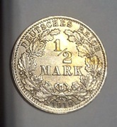 1/2 Mark 1918 A srebro