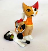 Figurka dwa koty Lidia i Lidio Goebel Rosina Wachtmeister z porcelany