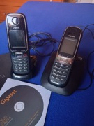 Bezprzewodowy telefon stacjonarny Gigaset z dwoma słuchawkami