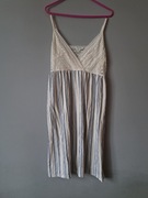 Nowa piękna sukienka na lato xxl/44 cubus z koronką biała niebieska