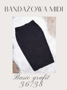 BASIC**Bandażowa Midi grafit Obcisła**S/M/L