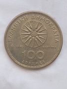 541 Grecja 100 drachm, 1990