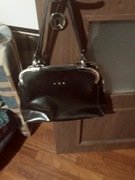 Torebka czarna skora damska srednua Kazar