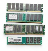 Zestaw Pamięci DDR - 14 szt. Patriot 1GB, Kingston, Samsung