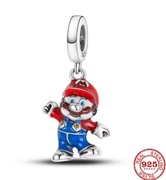 SREBRNY Charms do bransoletki modułowej - Super Mario 