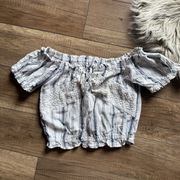 top bluzka na lato Hiszpanka etno boho wakacje Bershka s bawełniana