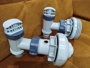 zawór do basenu stelażowego + dysza przelotowa - 2szt.-wąż 38mm