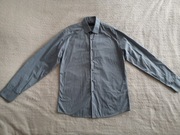 Niebieska elegancka bawełniana koszula w kratkę Garant L 41 - 42 jak nowa