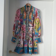 Sukienka kolorowa boho/etno abstrakcja 34/36