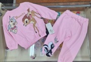 Nowy komplet rożowy dres bambi zestaw bluza + spodnie dresowe r. 104