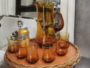 Dzbanek z szklankami prl lata  50 60te 