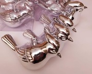 Ptaki - przepiękne Bombki,  dekoracje , 3 kolory złote , srebrne , brokat