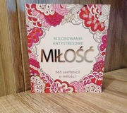 Kolorowanki antystresowe miłość 365 sentencji WALENTYNKI 2026