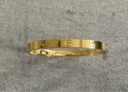 Bransoletka sztywna bez kamieni złota stal 316L roz.16,17,19