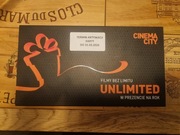 Cinema city Unlimited Karta podarunkowa na rok okazja 