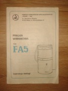 Instrukcja pralki Frani FA5