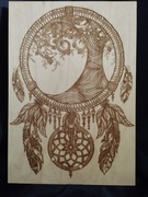 Drzewo życia w łapaczu snów – Grawer laserowy A4 na sklejce brzozowej