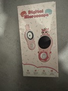 Mini cyfrowy mikroskop dla dzieci przenośny 500X PINK