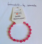 Bransoletka z kwarcu truskawkowego 