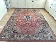 Uroczy Irański ręcznie tkany wełniany dywan Keshan 200x290cm Brudny róż 