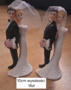 Figurka para młoda elegancka dekoracja ślub wesele tort topper pamiątka