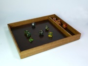 Dębowa tacka do rzucania kośćmi / dice tray ręcznie robiona. Opcja 1