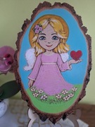 Obrazek na owalnym plastrze-malowany 