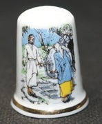 Naparstek Kolekcjonerski Porcelanowy list Świętego Łukasza