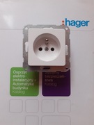 Gniazdo pojedyncze Hager-Polo Optima białe - używane SORT 1