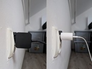 Uchwyt adapter podpórka do ładowarki – stabilizacja wtyczki – 3 sztuki