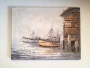 OBRAZ OLEJNY  .NA PŁÓTNIE..FLORENCE....VINTAGE !!!!