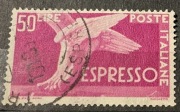 Włochy, 50 lirów, przeznaczony do przesyłek ekspresowych (espresso).