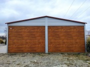 Garaż blaszany drewnopodobny dwustanowiskowy