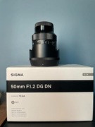 OKAZJA Sigma 50 1.2 DG DN, Sony E Gwarancja do 28.08.2030
